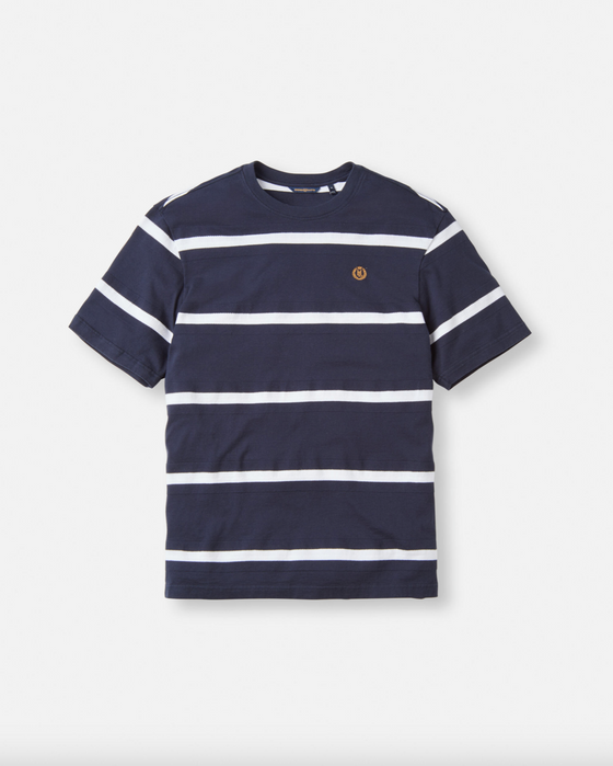 SALCOMBE STRIPE T-SHIRT NAVY (602)