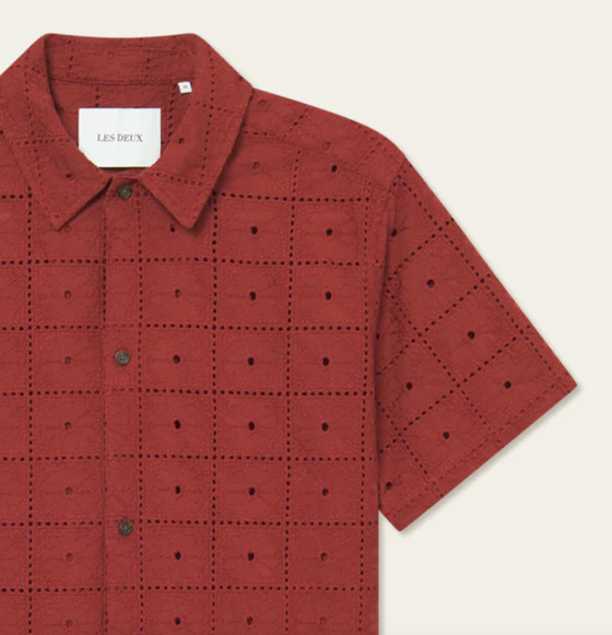 HECTOR ANGLAISE SHIRT FIRED BRICK