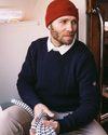 ABERSOCH CABLE KNIT NAVY