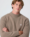 CLEW MOCK NECK SAND MELANGE