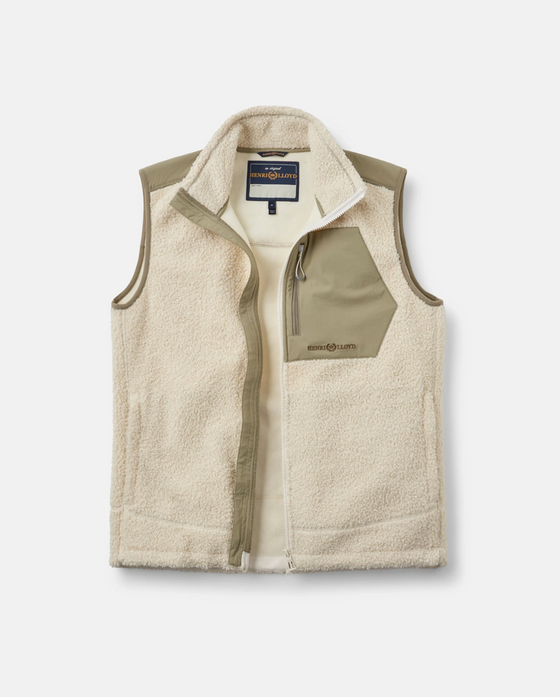 CRASTER FLEECE GILET OFF WHITE / KELP