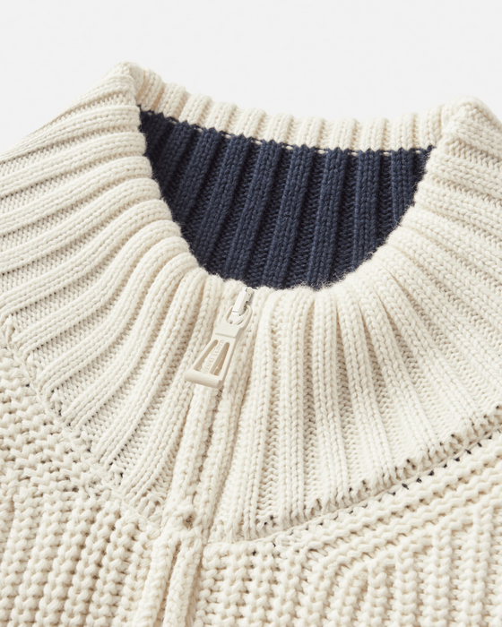 GOLANT 1/4 ZIP KNIT ECRU