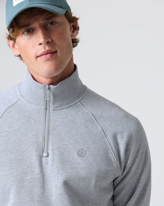 KINSALE 1/4 ZIP GREY MELANGE
