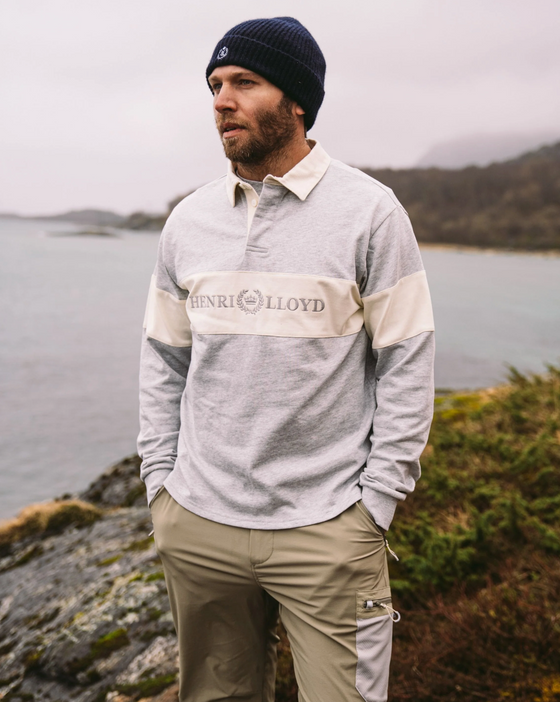 VOYAGER RUGBY SHIRT GREY / OFF WHITE