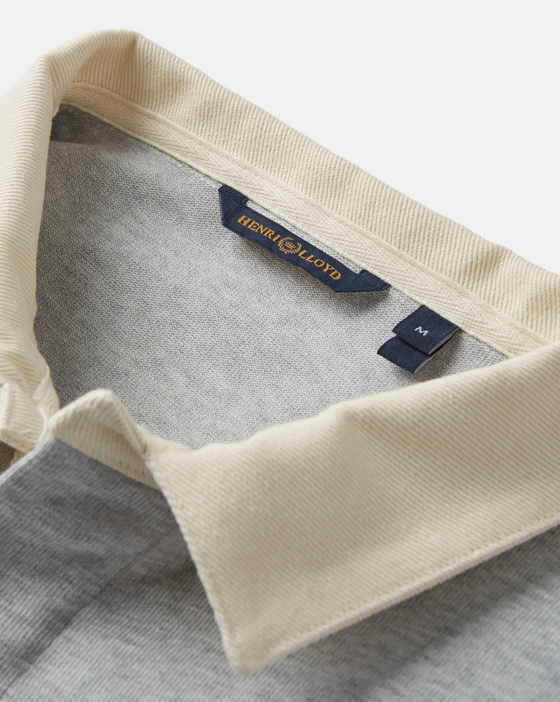 VOYAGER RUGBY SHIRT GREY / OFF WHITE