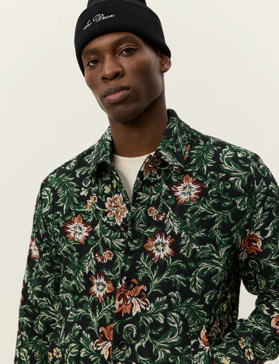 JAIDEN FLOWER JACQUARD JACKET BLACK MULTI