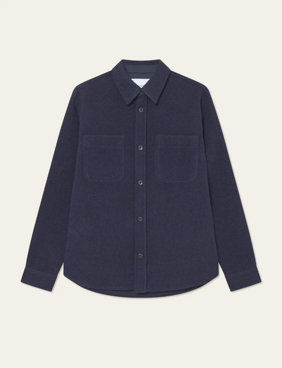 LENNON BOUCLE OVERSHIRT DARK NAVY