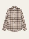 LENNON BRUSHED FLANNEL CHECK SHIRT IRISH CREAM