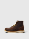 TEO LEATHER MOC-TOE BOOT COGNAC