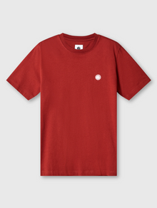  MITCHELL CHEST LOGO T-SHIRT DARK BURGUNDY