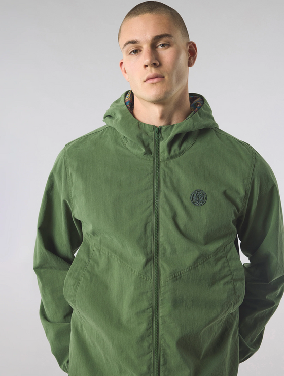 FELTHAM ZIP THROUGH HOODED JACKET KHAKI