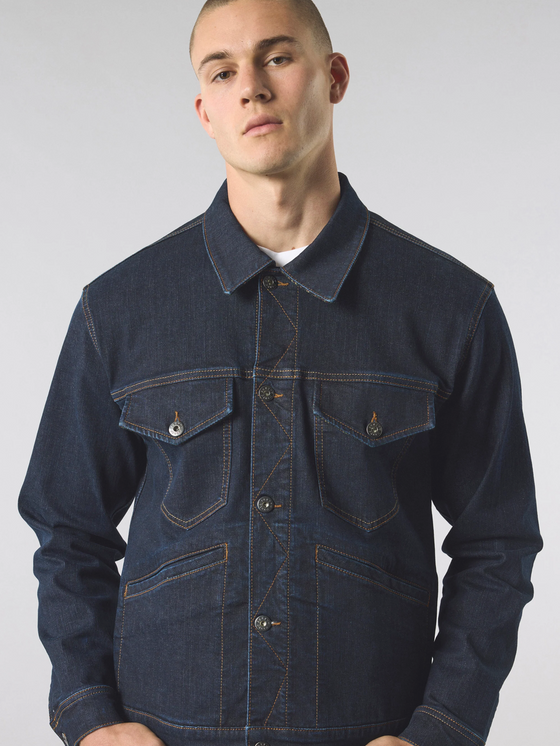 PARTHIAN STRETCH DENIM JACKET INDIGO