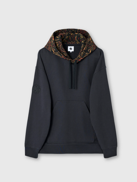 PARTHIAN JAQUARD HOOD SWEATSHIRT BLACK
