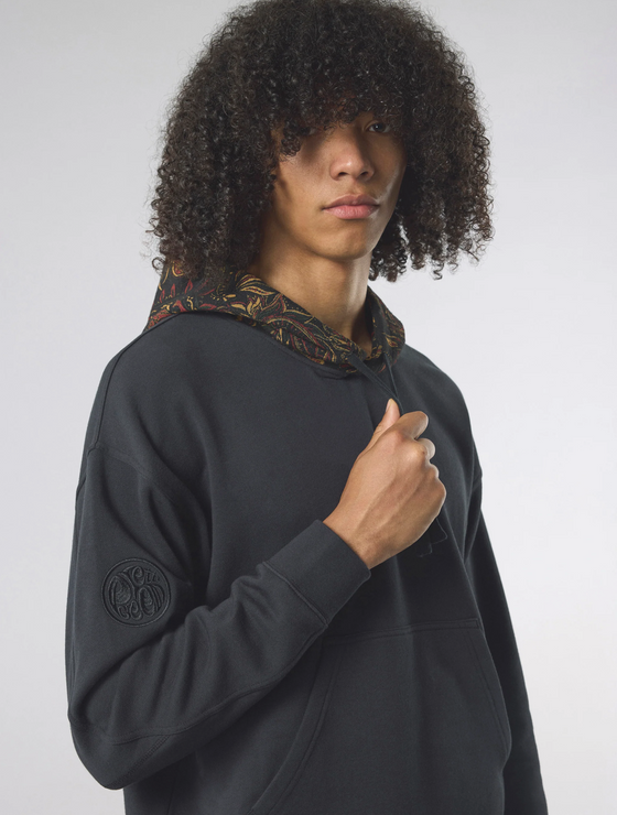 PARTHIAN JAQUARD HOOD SWEATSHIRT BLACK