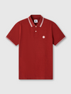 BARTON TIPPED COLLAR SS POLO DARK BURGUNDY
