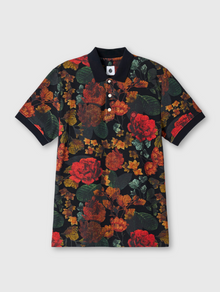  PRESTLIEGH FLORAL SS POLO SHIRT MULTI BLACK