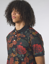 PRESTLIEGH FLORAL SS POLO SHIRT MULTI BLACK