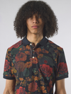PRESTLIEGH FLORAL SS POLO SHIRT MULTI BLACK