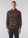 PRESTLEIGH LS FLORAL SHIRT MULTI BLACK