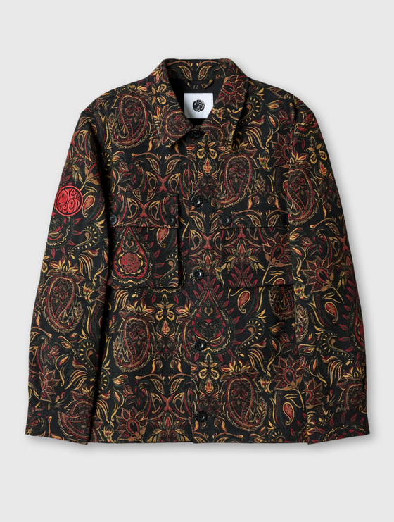 PARTHIAN JACQUARD OVERSHIRT MULTI BLACK