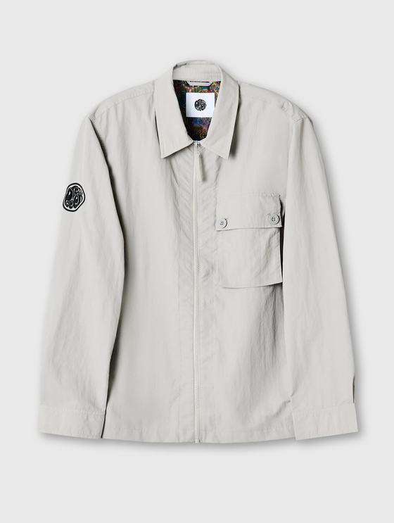 HEATON ZIP THROUGH OVERSHIRT GREY