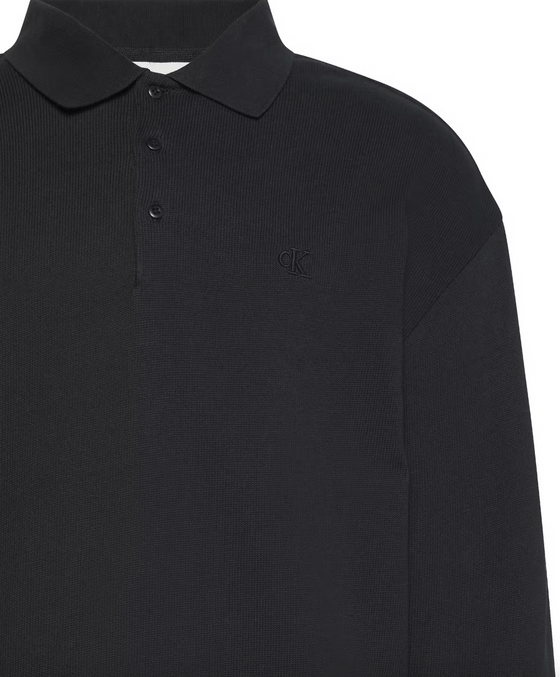 BUTTON POLO LS BLACK (UB1)