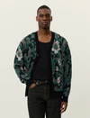 ALEX JACQUARD CARDIGAN BLACK