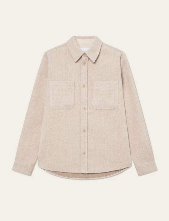 LENNON BOUCLE OVERSHIRT IVORY