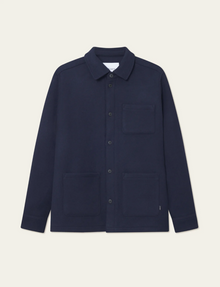  JASON WOOL OVERSHIRT NAVY