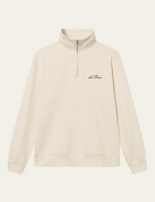  CREW 1/2 ZIP SWEAT IVORY