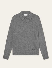  BILLY MOULINE KNIT POLO BLACK GREY (100)