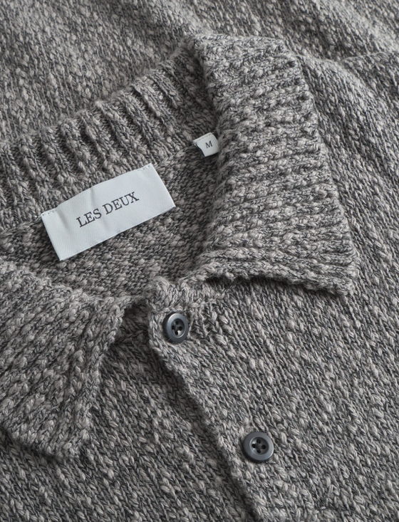 BILLY MOULINE KNIT POLO BLACK GREY (100)