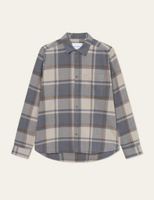  JEREMY FLANNEL CHECK SHIRT GREY (320)
