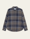 JEREMY FLANNEL CHECK SHIRT NAVY (460)