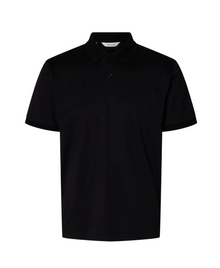  FAVE SS POLO BLACK BUTTON