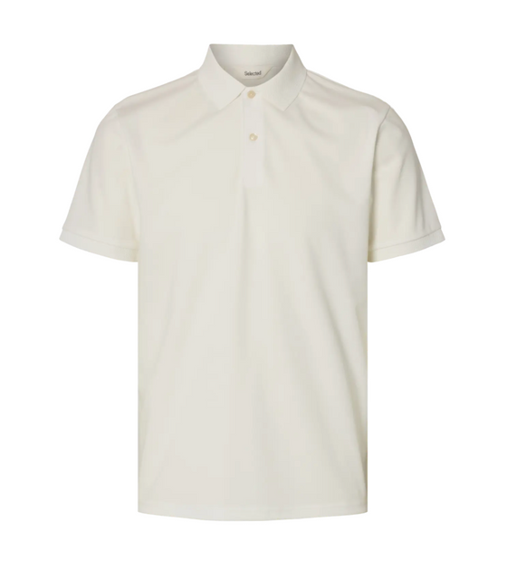 FAVE SS POLO CLOUD DANCER BUTTON