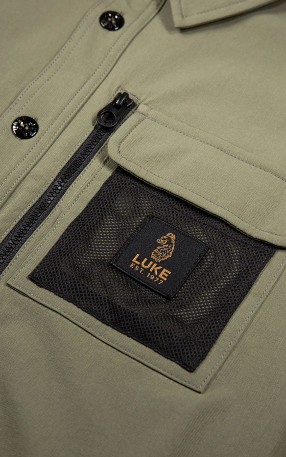 HULUN STRETCH OVERSHIRT JACKET CLOVER GREEN