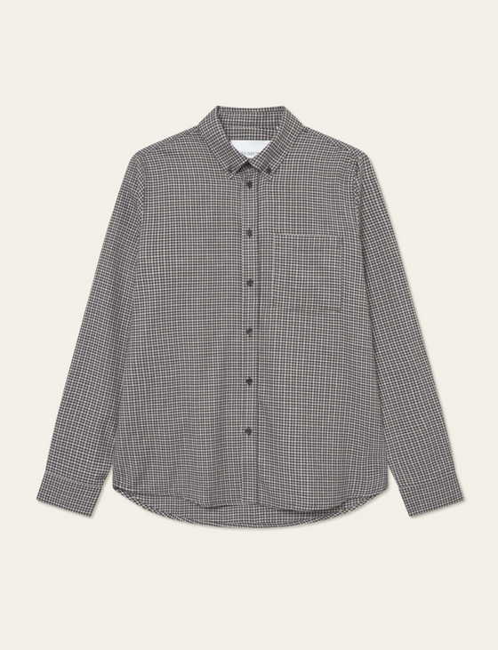 KONRAD CHECK FLANNEL SHIRT GARGOYLE