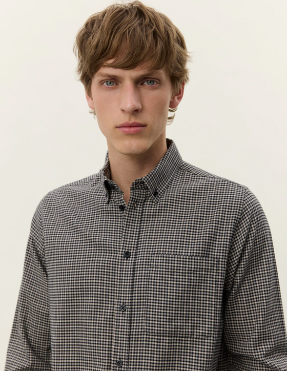 KONRAD CHECK FLANNEL SHIRT GARGOYLE