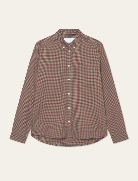 KONRAD CHECK FLANNEL SHIRT TEAK