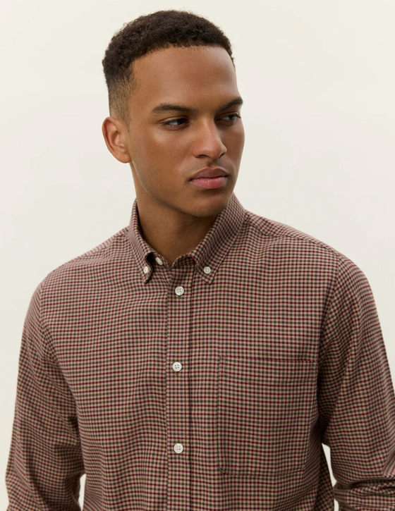 KONRAD CHECK FLANNEL SHIRT TEAK