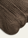 STRIPED MELANGE SOCKS SLATE BROWN