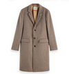 CLASSIC WOOL COAT TAUPE GRID CHECK