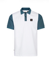SADDLEWORTH POLO WHITE TEAL