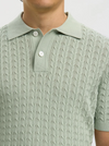 MATTIS CABLE POLO AQUA GREY