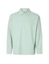 AIDEN LS POLO AQUA GREY