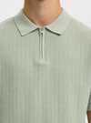CRAN STRUCTURE ZIP POLO AQUA GREY