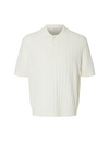 DANE SS POLO KNIT EGRET