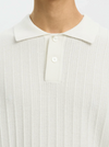 DANE SS POLO KNIT EGRET