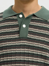 DANE SS POLO KNIT BALSAM STRIPE